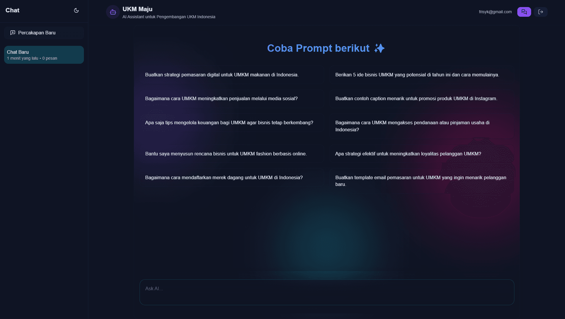 Chatbot UKM Maju App